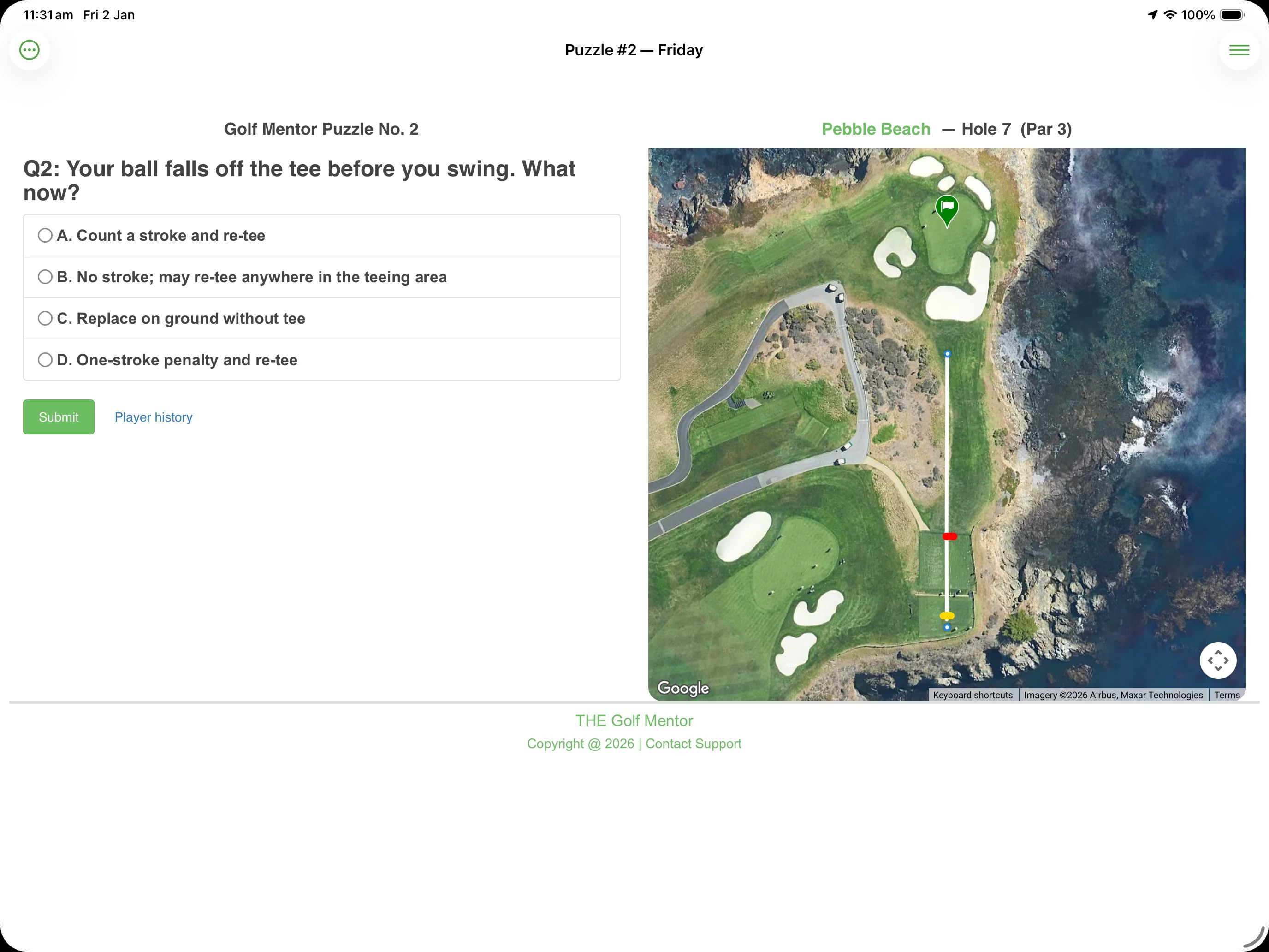 Golfing rules puzzle